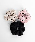 Heart Print Scrunchies