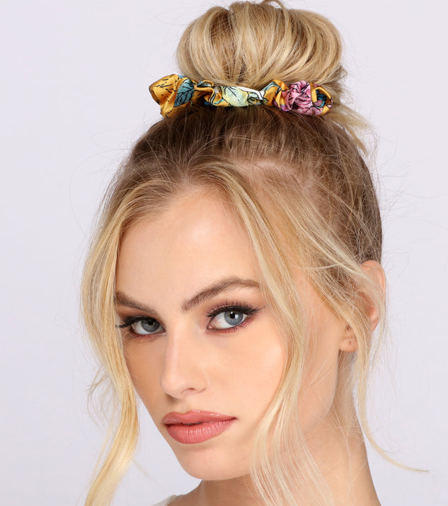 Top Knot Life Satin Scrunchies 5 Pack