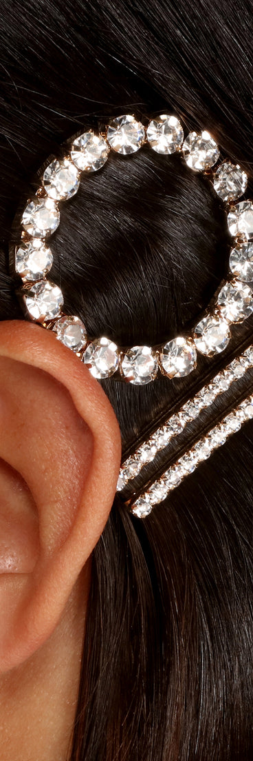 Rhinestone Circle + Bobby Pin 3 Pack is the perfect Homecoming look pick with on-trend details to make the 2023 HOCO dance your most memorable event yet!