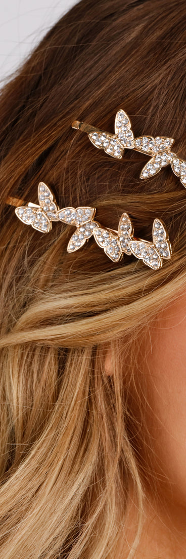 Butterfly Glamour Two Pack Bobby Pin Two Pack