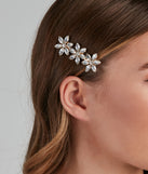 Floral Glam Rhinestone Barrette