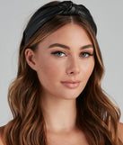 Faux Leather Knotted Headband for 2022 festival outfits, festival dress, outfits for raves, concert outfits, and/or club outfits
