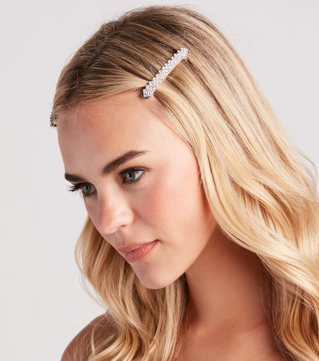 With Remarkable Shine Hair Barrette Two-Pack as your homecoming jewelry or accessories, your 2023 Homecoming dress look will be fire!