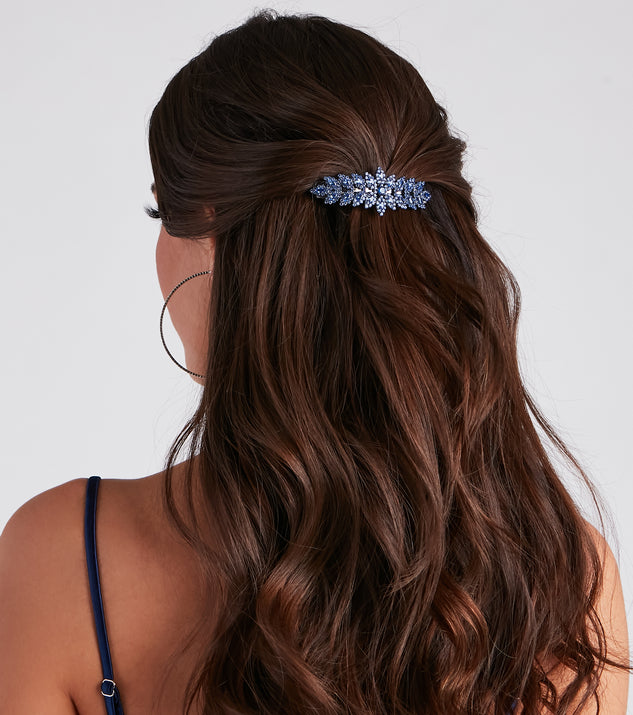 With Luxe Sparkle Rhinestone Barrette as your homecoming jewelry or accessories, your 2023 Homecoming dress look will be fire!