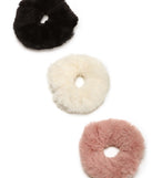 Multi Colored Faux Fur Hair Scrunchies Multi Pack