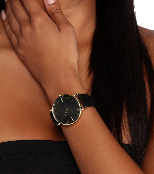 Faux Suede Minimal Watch