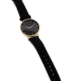 Faux Suede Minimal Watch