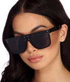 Studded Brow Bar Sunglasses is a trendy pick to create 2023 festival outfits, festival dresses, outfits for concerts or raves, and complete your best party outfits!