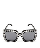 XL Rhinestone Trim Sunglasses