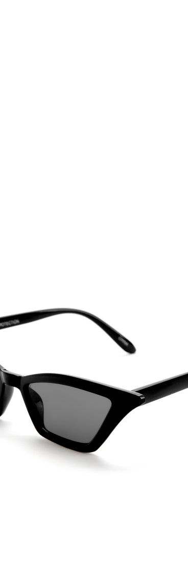 Edgy Thin Cat Eye Sunglasses
