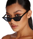 Edgy Thin Cat Eye Sunglasses