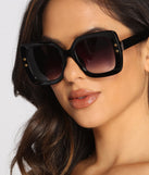 Rich Lifestyle Over-sized Square Sunglasses is a trendy pick to create 2023 festival outfits, festival dresses, outfits for concerts or raves, and complete your best party outfits!