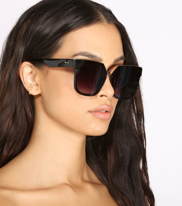 Bringing The Shade Over-sized Cat Eye Sunglasses