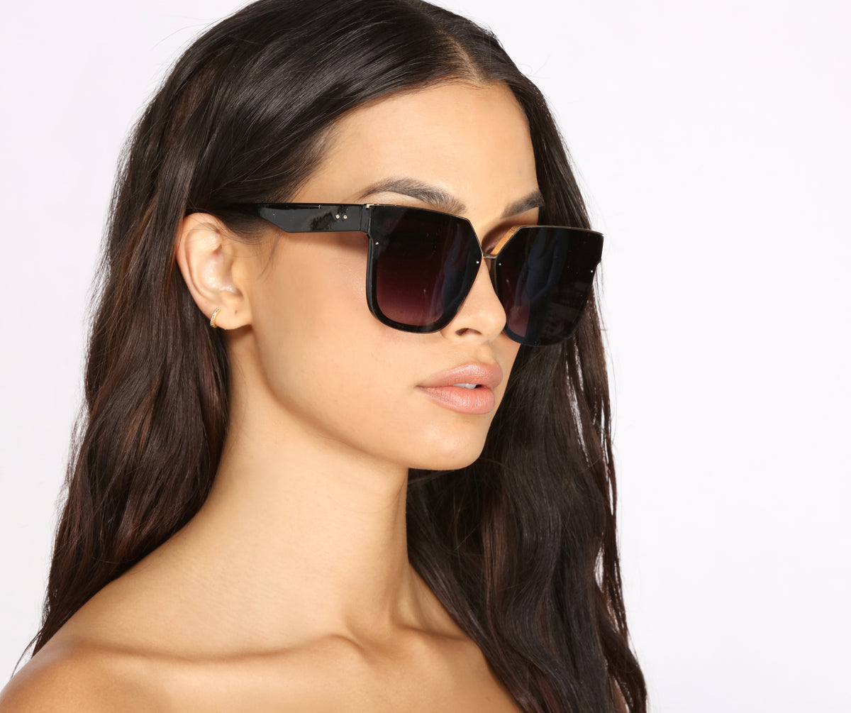 Bringing The Shade Over-sized Cat Eye Sunglasses