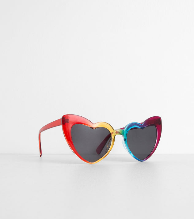 ☆Angle    Heart☆ Lovera - Hot Pink Heart Sunlasses in Frameless