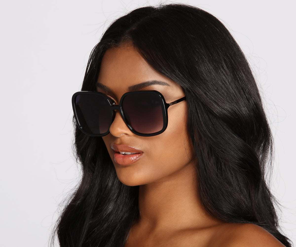 Truly Posh Over-sized Square Sunglasses