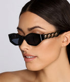 Feelin' Fine Chain Sunglasses is a trendy pick to create 2023 festival outfits, festival dresses, outfits for concerts or raves, and complete your best party outfits!