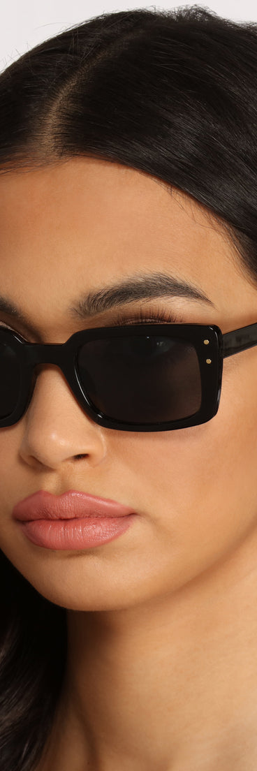 Not Now Rectangular Flat Sunglasses