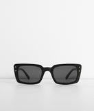Not Now Rectangular Flat Sunglasses