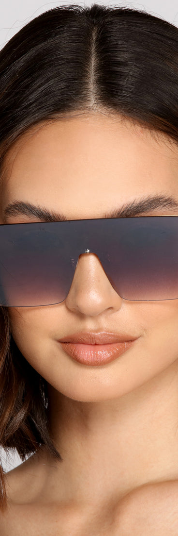 Living For Style Flat Top Studded Sunglasses