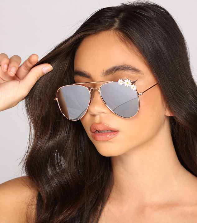 Flower Child Aviator Sunglasses Windsor