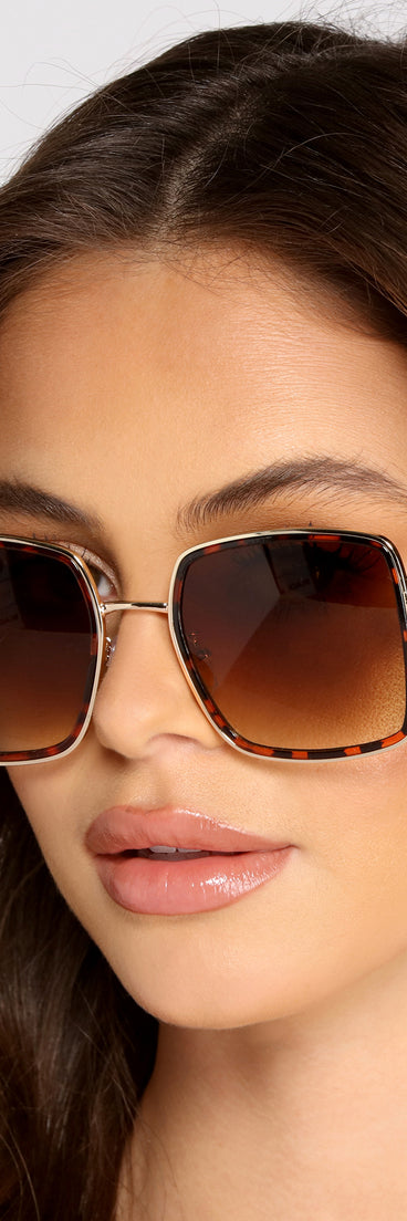 So Glam Oversized Square Sunglasses