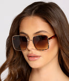 So Glam Oversized Square Sunglasses