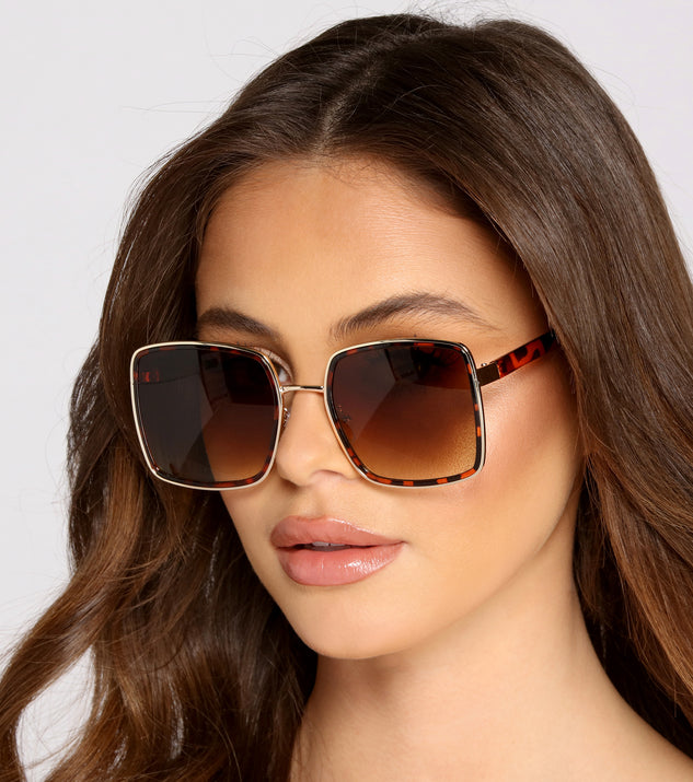 So Glam Oversized Square Sunglasses