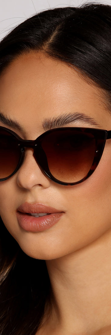 Leopard Print Cat Eye Sunglasses