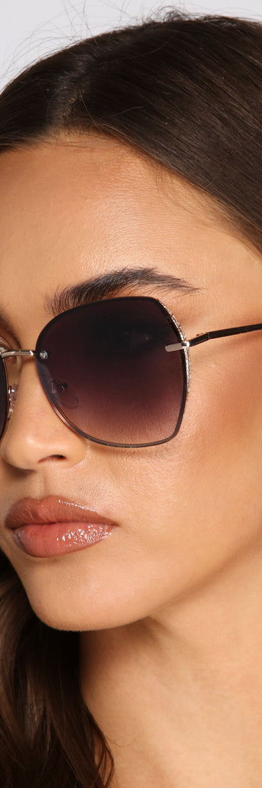 Rhinestone Glam Oversized Round Sunglasses