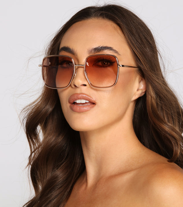 So Hollywood Ombre Square Sunglasses