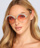 Iconic Diva Round Rainbow Sunglasses