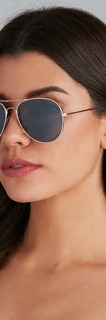 New Classic Metal Aviator Sunglasses