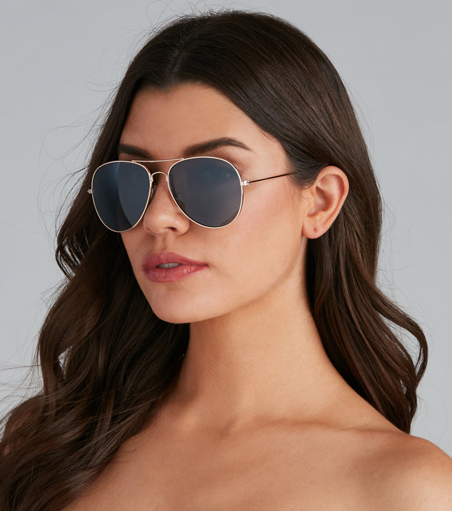 New Classic Metal Aviator Sunglasses