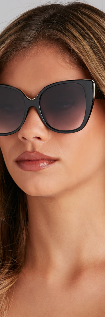 Purrfect Cateye Trim Sunglasses