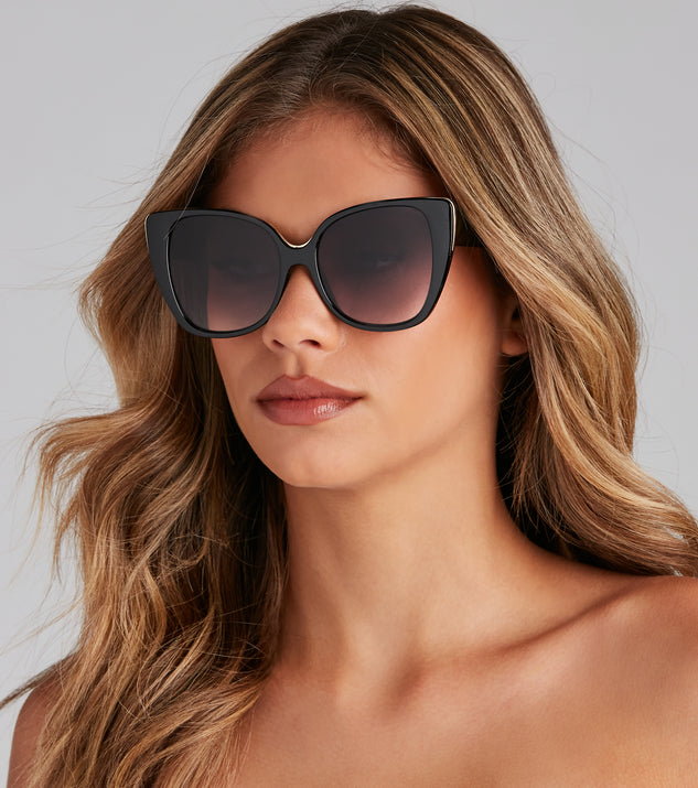 Purrfect Cateye Trim Sunglasses
