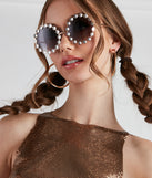 More Bling Please Round Sunglasses is a trendy pick to create 2023 festival outfits, festival dresses, outfits for concerts or raves, and complete your best party outfits!