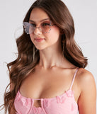 Winged Beauty Butterfly Sunglasses is a fire pick to create 2023 festival outfits, concert dresses, outfits for raves, or to complete your best party outfits or clubwear!