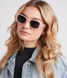 Cruise Control Rectangular Frame Sunglasses