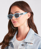 Sun And Fun Sleek Rectangle Sunglasses
