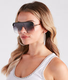 Trendy Moves Flat-Top Oversized Sunglasses is a fire pick to create 2023 festival outfits, concert dresses, outfits for raves, or to complete your best party outfits or clubwear!