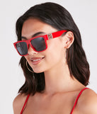 Edgy Flair Flat Top Square Sunglasses is a fire pick to create 2023 festival outfits, concert dresses, outfits for raves, or to complete your best party outfits or clubwear!