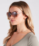 Trendy Summer Babe Oversized Square Sunglasses