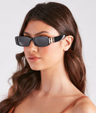 Ultra-Chic Small Rectangular Frame Sunglasses