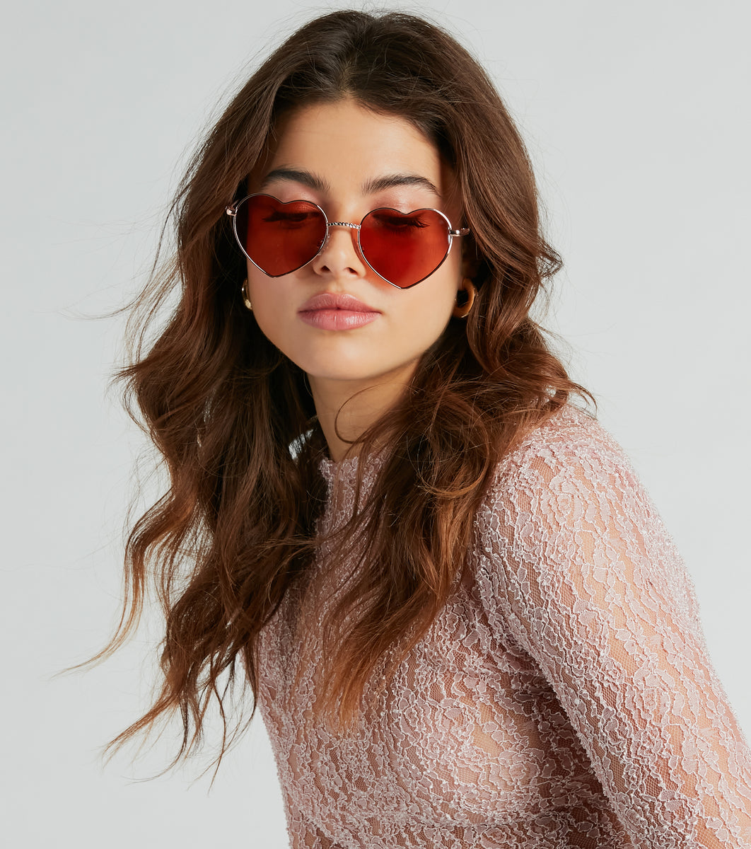 Flirty Fling Heart-Shaped Sunglasses