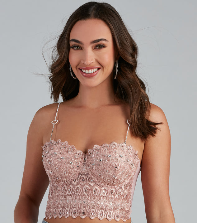 Lovestruck Rhinestone Heart Bra Straps is a trendy pick to create 2023 festival outfits, festival dresses, outfits for concerts or raves, and complete your best party outfits!