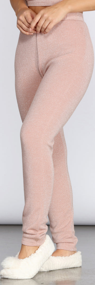 Glitter Knit PJ Joggers for 2023 festival outfits, festival dress, outfits for raves, concert outfits, and/or club outfits