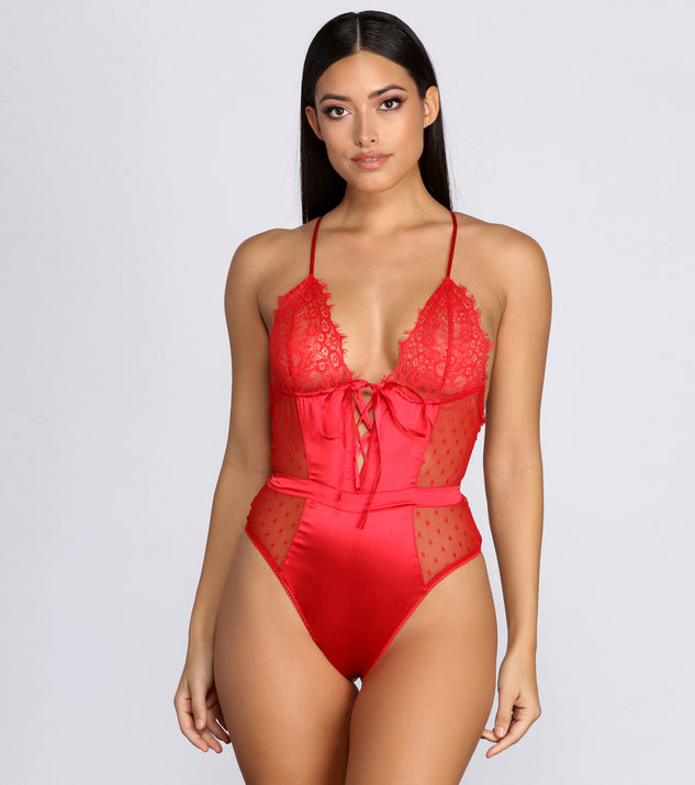 Seductive Lace Mesh Teddy for 2023 festival outfits, festival dress, outfits for raves, concert outfits, and/or club outfits