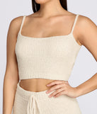 Lazy Dayz Chenille Tank provides essential lift and support for creating your best summer outfits of the season for 2023!