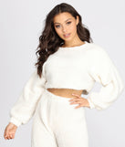 Pj Party Cozy Sherpa Crop Top provides essential lift and support for creating your best summer outfits of the season for 2023!